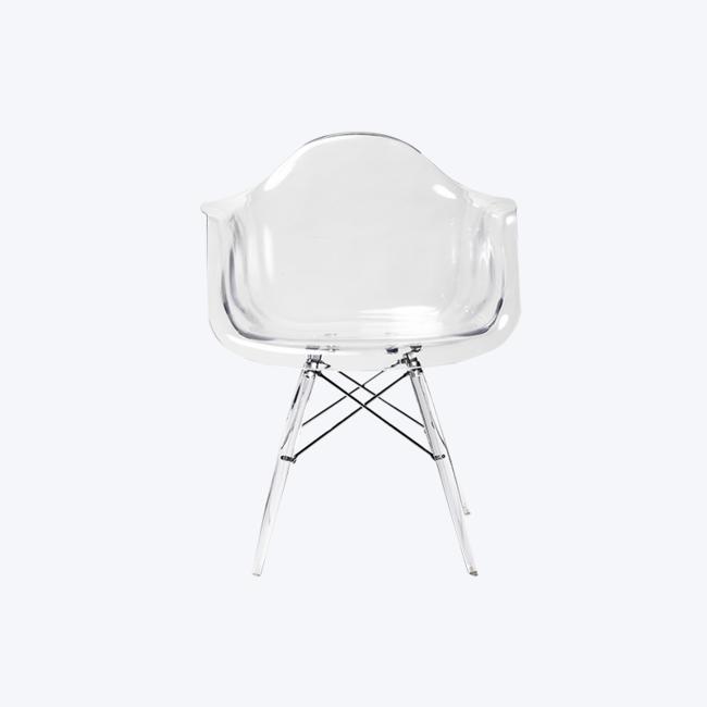 Moderne møbler kreativt transparent design armlæn stol DAW