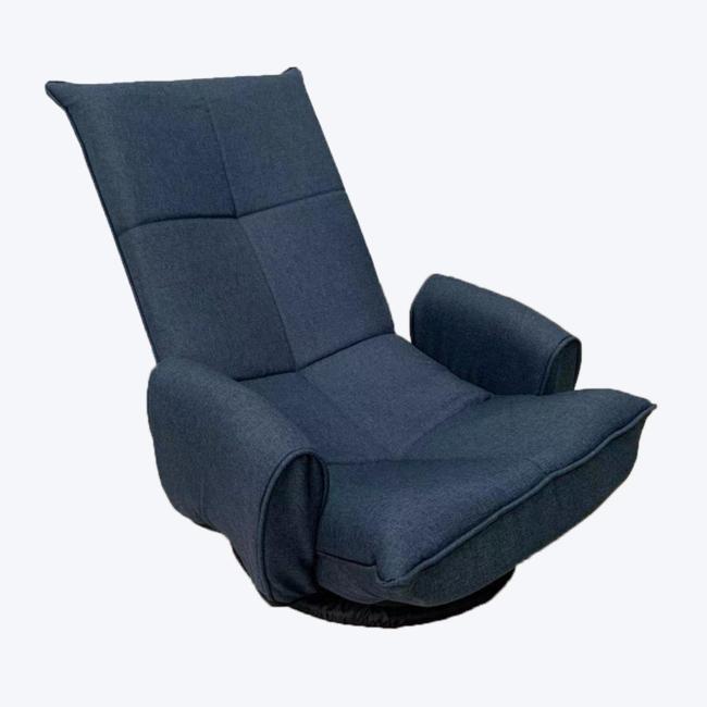 Mørkeblå stof sammenklappelig hvilestol med armlæn 730-S2-F
